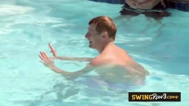 Couples Are Sharing Their Sex Experience As Swingers, Naked In The Pool.