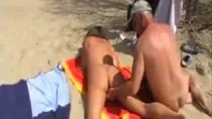 Nude Wife in the Dunes Fingered by Stranger Cumms so Hard that Hub follows