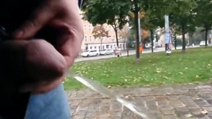 18 Yo and Pissing in Public where People Walk with Foreskin