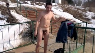 Naked Winter Skinny Dip Infront of Friends