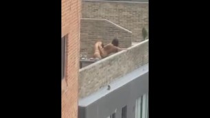 Lesbian Public Outdoor Sex on the Roof
