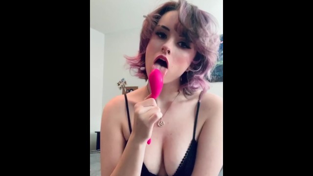 Alt Chick Shows off Favorite Toy