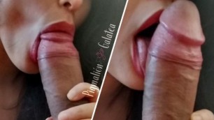 Sexy Teen Babe gives a Perfect Blowjob, Cum in Mouth - Amateur Couple