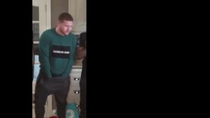 Grabbing his Cock under Sweatpants in Front of his Buddies