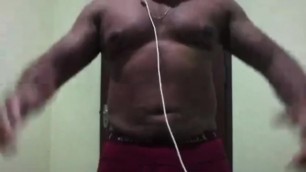 Sri Lankan Daddy Sheran Fernando Showing his Huge Body