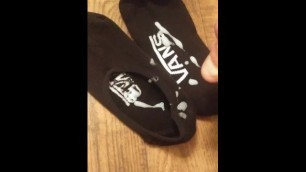 Cum on my GF Tiny Black Vans Ped Socks Converse