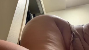 Backing my Pussy onto my Dildo