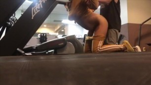 Sexy Young Personal Trainer Fucks her Client in Public Gym