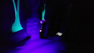 Blacklight Blowjob. she Likes to Glow while she Chokes down my Cock