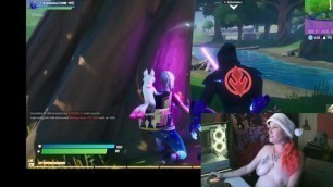 *DD Gaming* Topless Stoned Duos. Tattooed Naked Gamer Chick