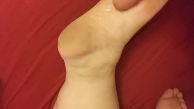 Rubbing my Dick on her Foot