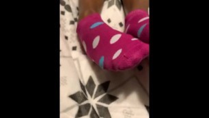 Cute Teen Girl Socks up Close POV