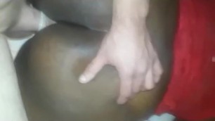 Black MILF Moans and Takes White Cock from behind