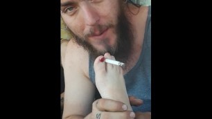 Smoking a Cigarette with my Feet