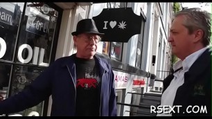 Horny old stud takes a tour in amsterdam's redlight district