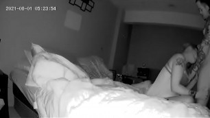 Daddy secretly fuking me on our security camera