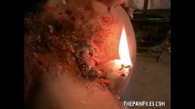 Kinky Crystels hot wax punishment and self t&period; bdsm of english fetish mode