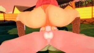 My Little Pony Inspired - Applejack gets creampied by Pinkie Pie - 3D Hentai